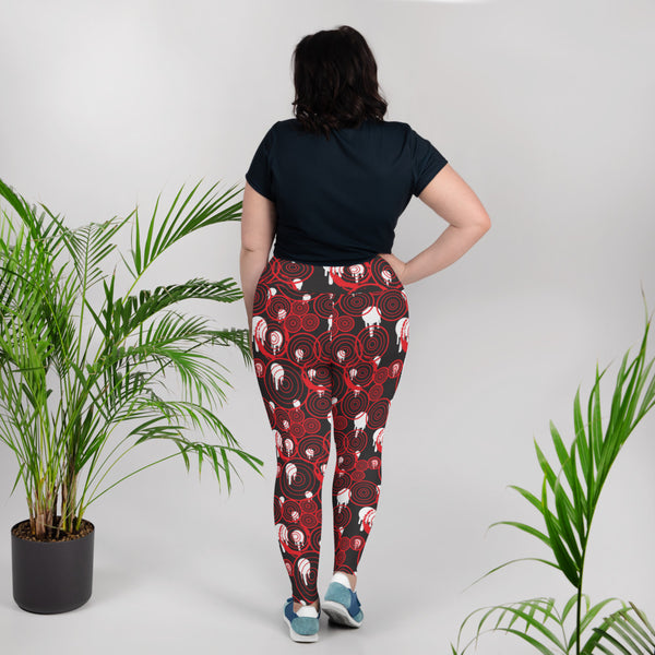 Vortex All-Over Print Plus Size Leggings