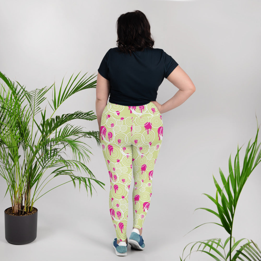 Vortex All-Over Print Plus Size Leggings