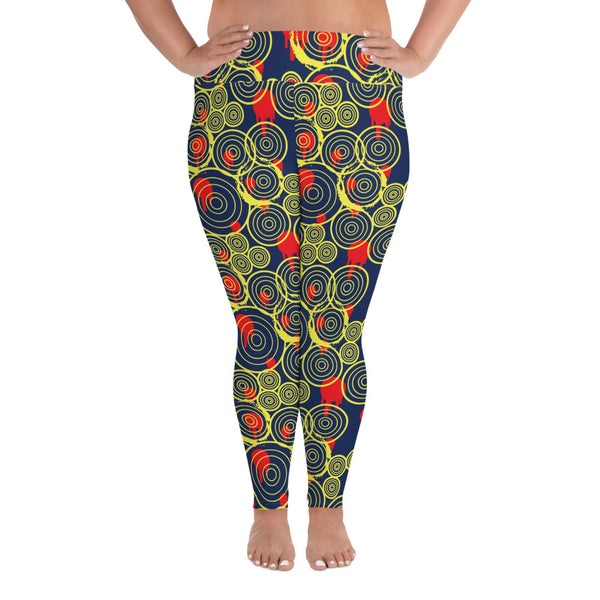 Vortex All-Over Print Plus Size Leggings