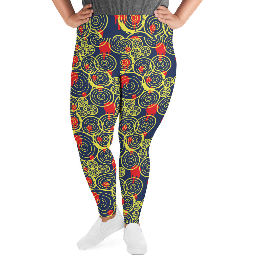 Vortex All-Over Print Plus Size Leggings