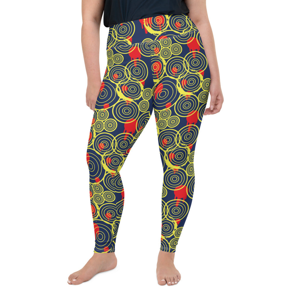 Vortex All-Over Print Plus Size Leggings