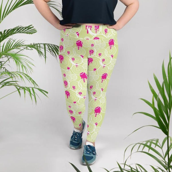 Vortex All-Over Print Plus Size Leggings