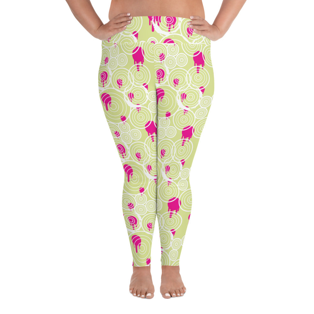 Vortex All-Over Print Plus Size Leggings