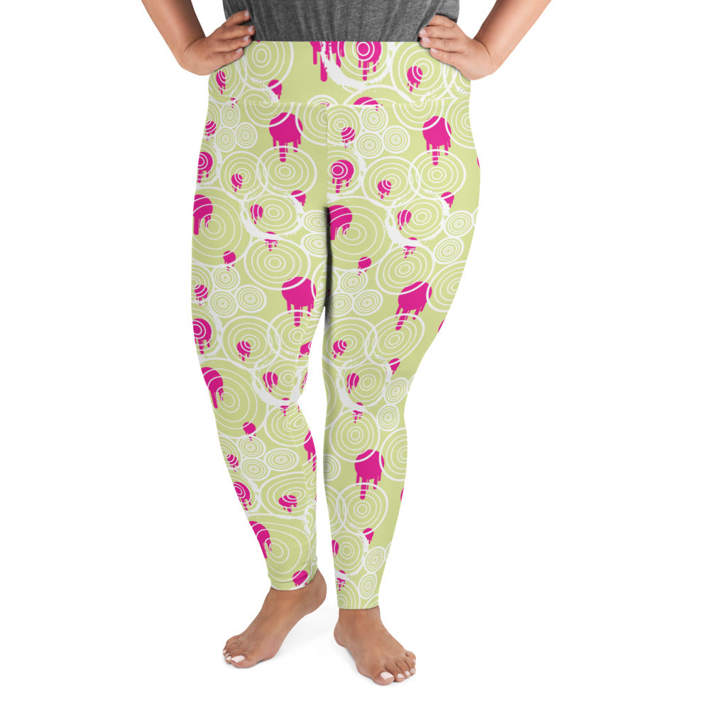 Vortex All-Over Print Plus Size Leggings