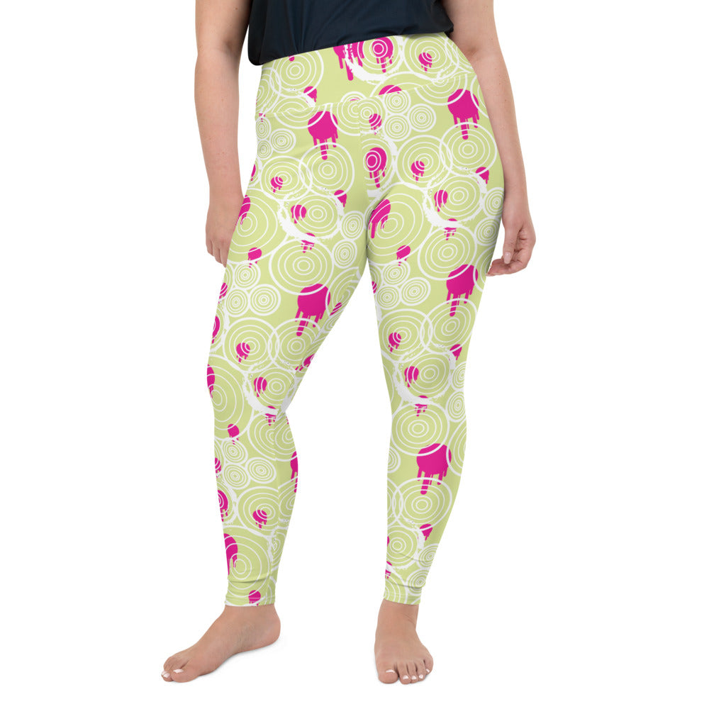 Vortex All-Over Print Plus Size Leggings