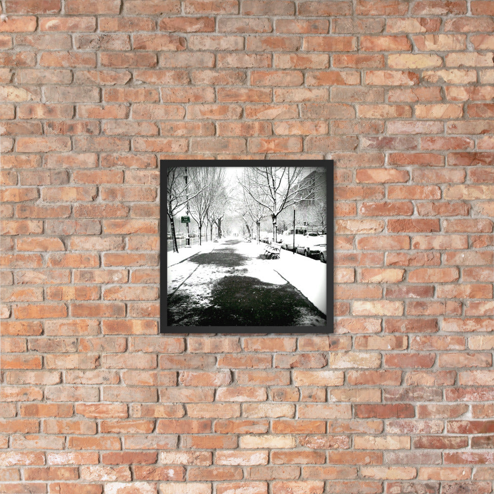 Snow on Eastern (Framed)