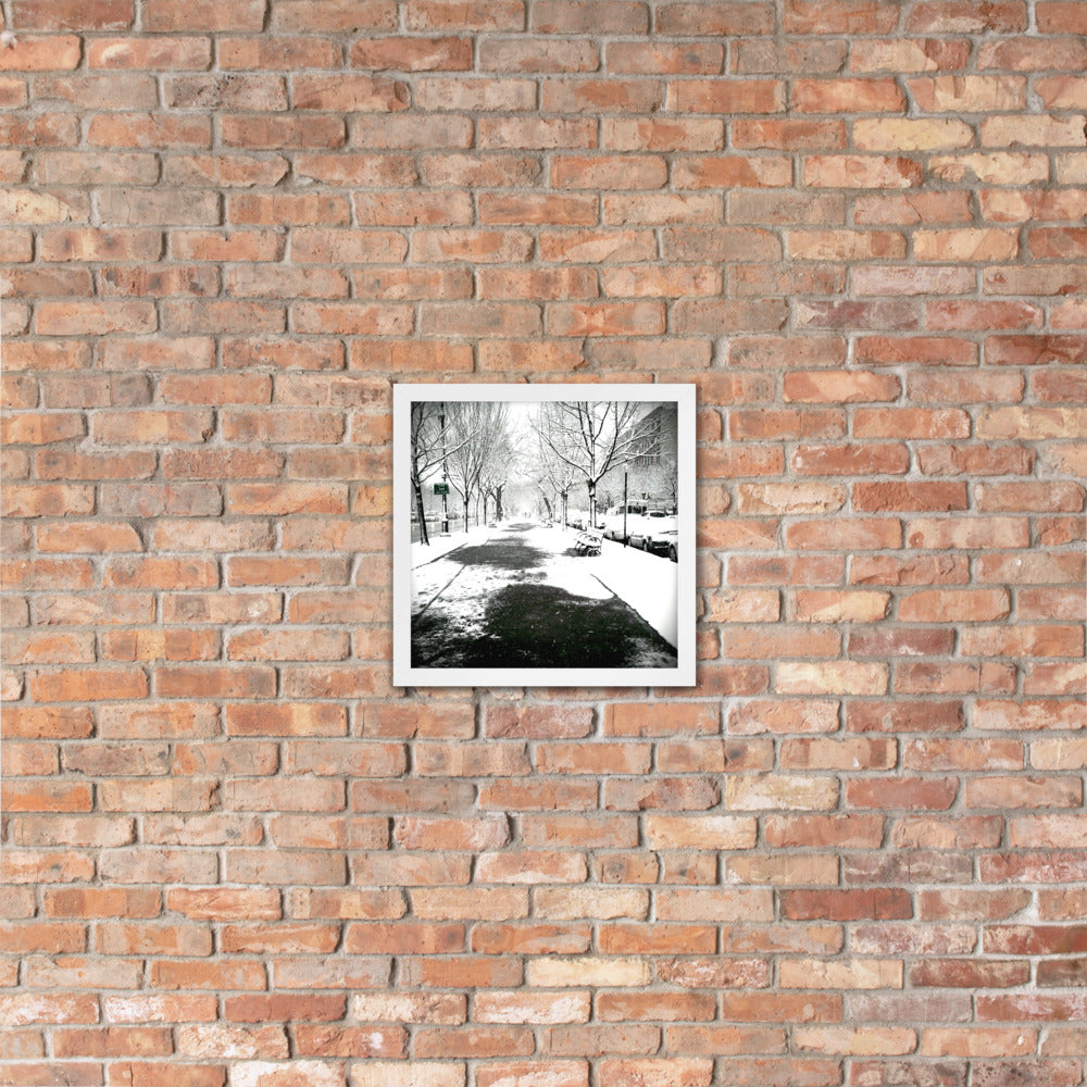 Snow on Eastern (Framed)