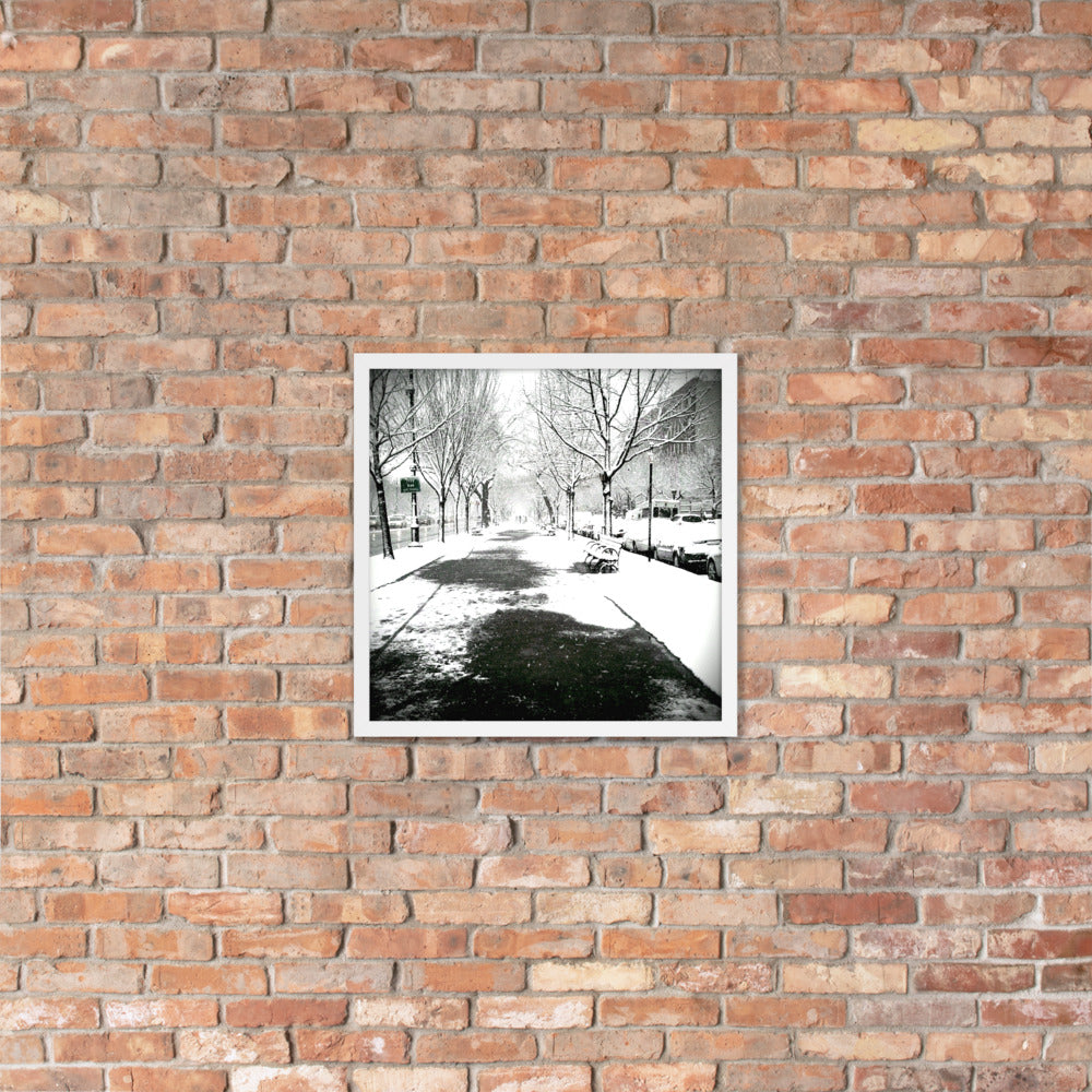 Snow on Eastern (Framed)