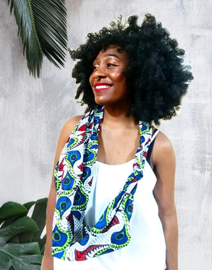 African Paisley Double Knot Infinity Scarf